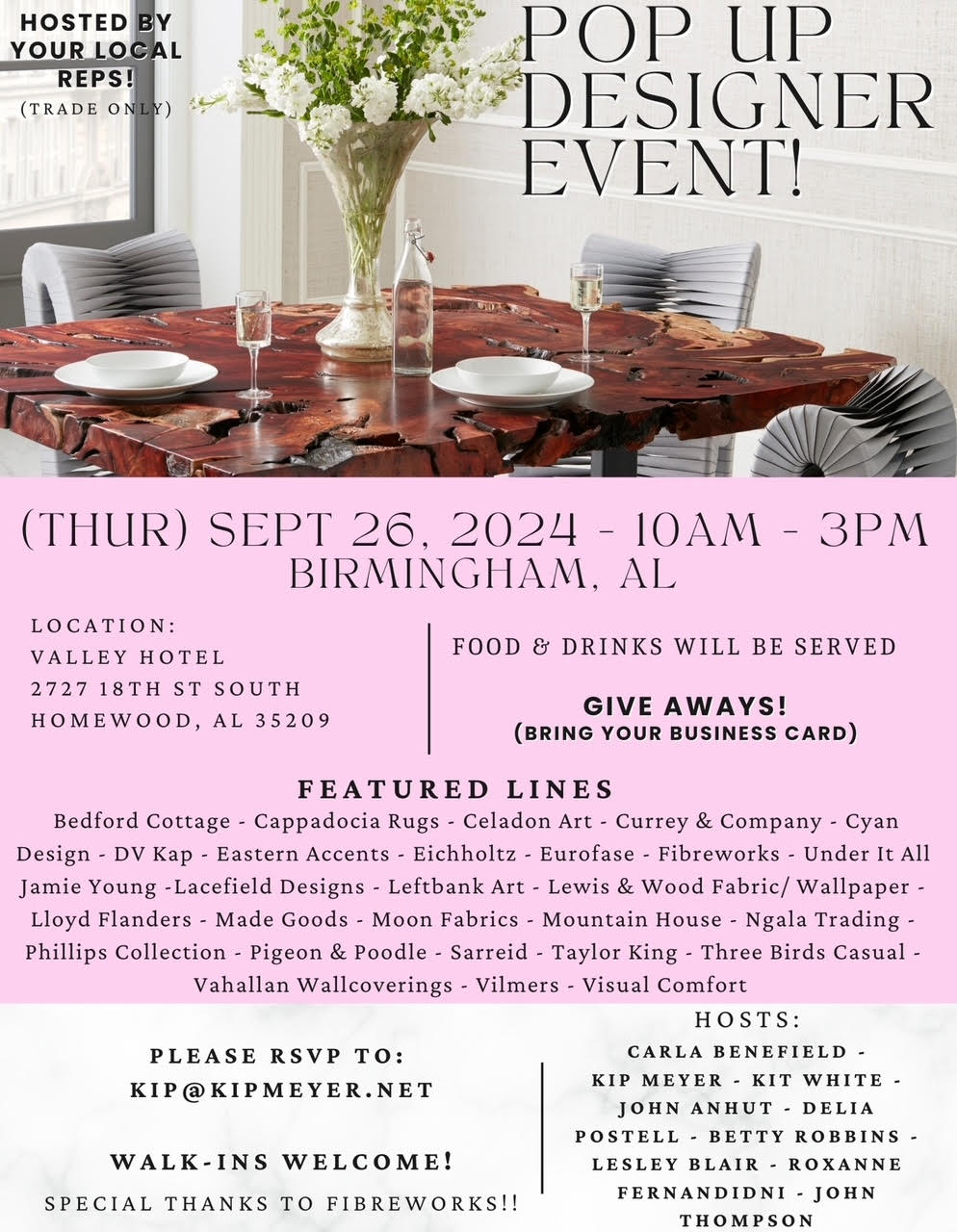 Join Us - September 26th Birmingham Pop Up Event